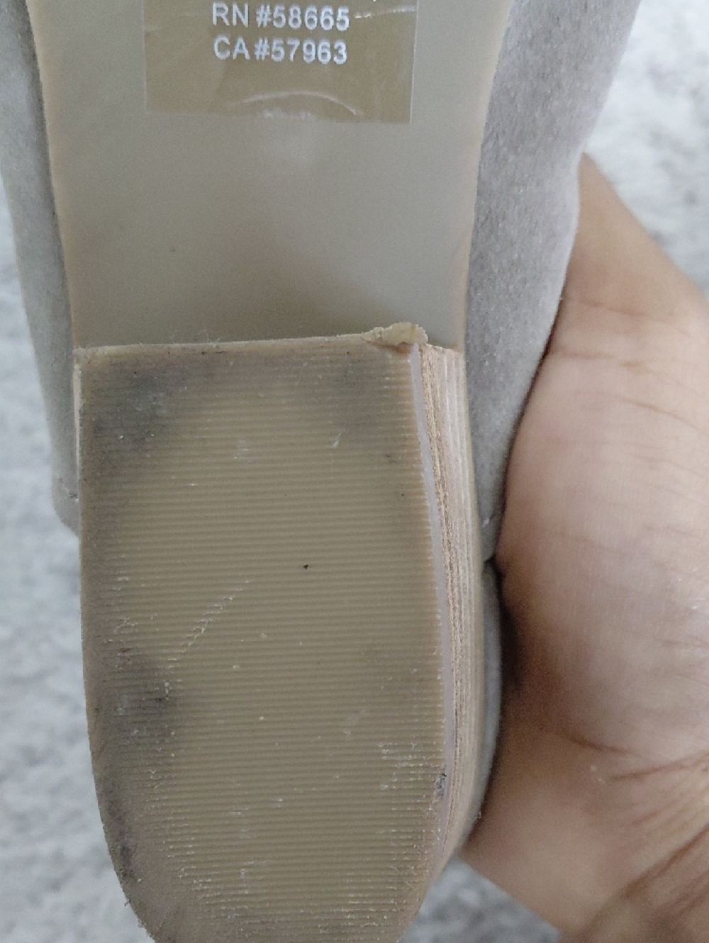 Treasure & Bond Taupe Suede Slip-On Mules - Picture 6 of 7